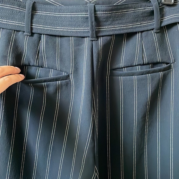 Wilfred Tie-Front Pant black/oak pinstripe sz 6 - Picture 3 of 7